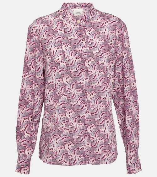 Ilda printed silk-blend blouse