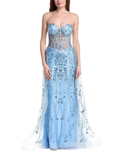 Illusion Bodice Mermaid Dress