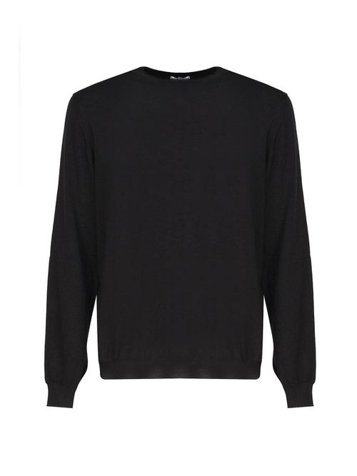 Cashmere and silk crew neck sweater