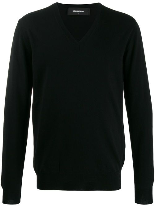 V-neck sweater - Black