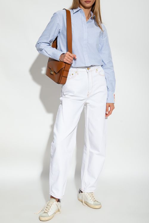 Golden Goose Striped Shirt, Women's, Blue