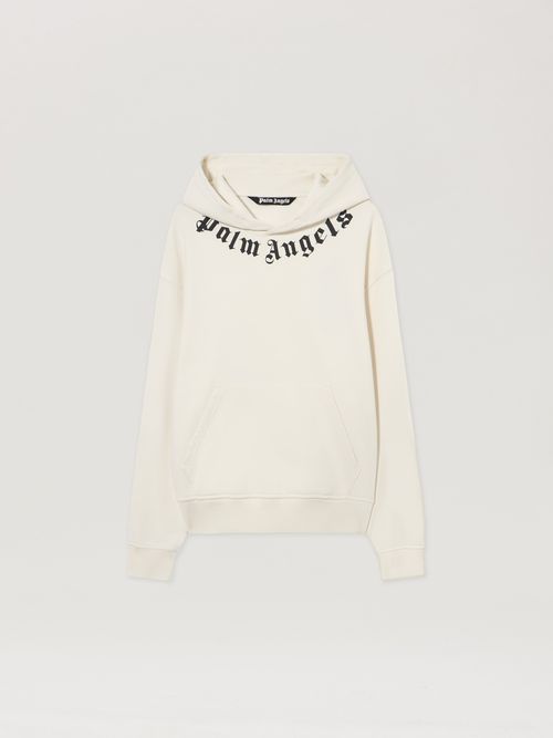Neck Logo Hoodie Man  Off White Black