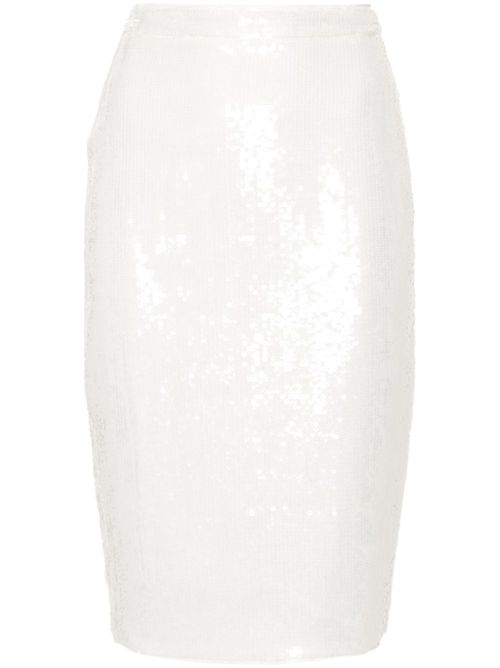 KL sequined midi skirt - White