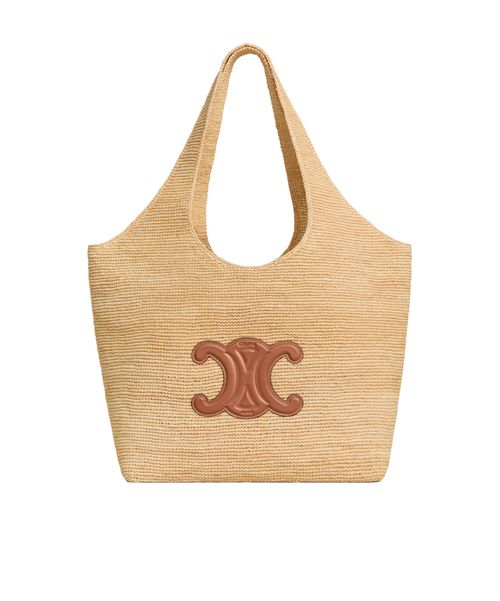 Classic Panier Shopper Cabas IN RAFFIA AND CALFSKIN