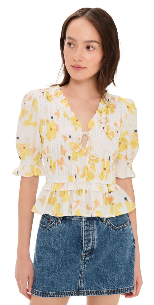 Fontaine Blouse Tossed Daffodils