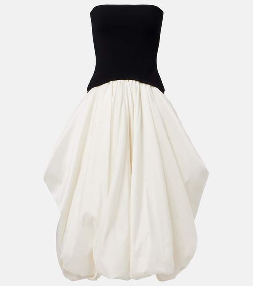 Izzy strapless taffeta midi dress