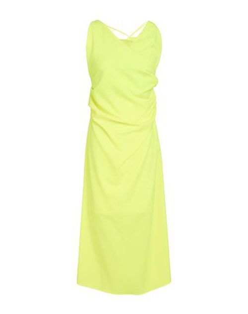 Woman Maxi dress Yellow Size 6 Polyester, Elastane