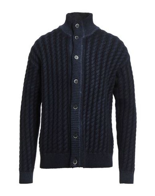 Man Cardigan Midnight blue Size M Wool, Nylon