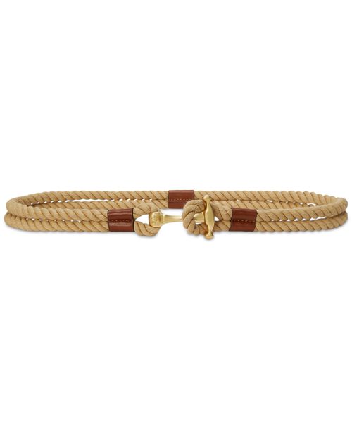 Women's Rope Anchor-Toggle Skinny Belt - Natural/lauren Tan