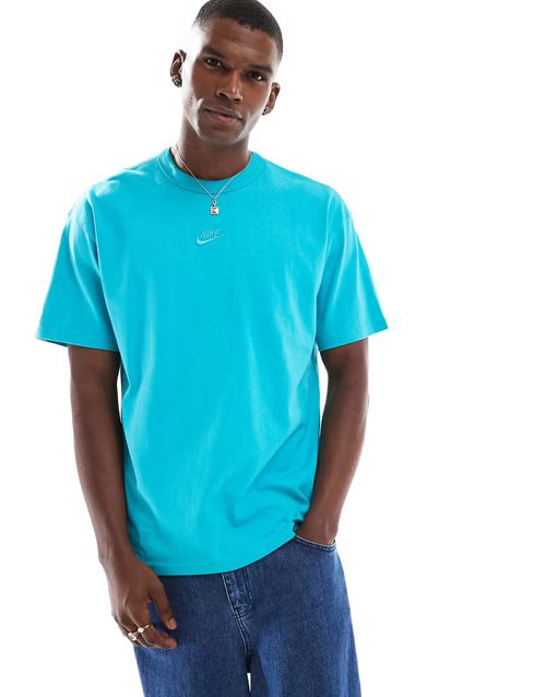 Nike Premium Essentials oversized T-shirt in teal-Blue
