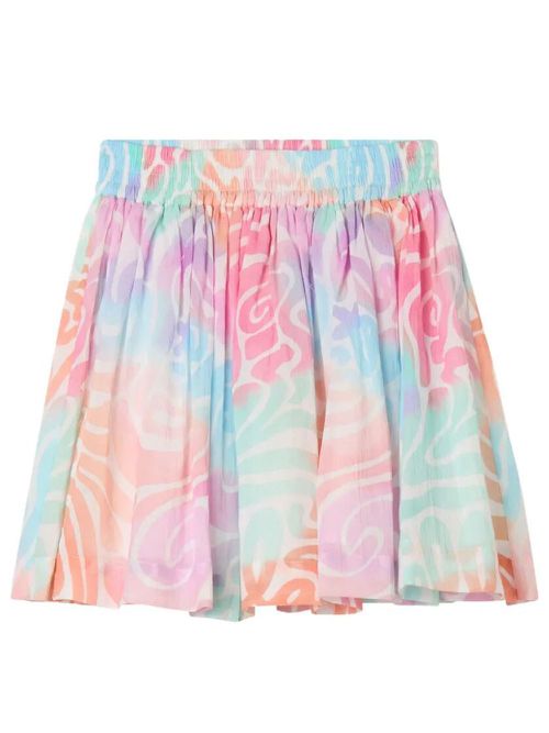 Printed Cotton Flared Skirt
