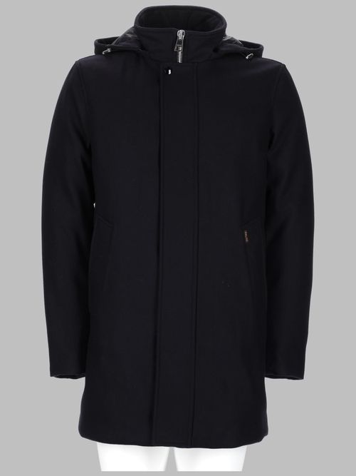 Palto Cappotto In Lana Con Cappuccio
