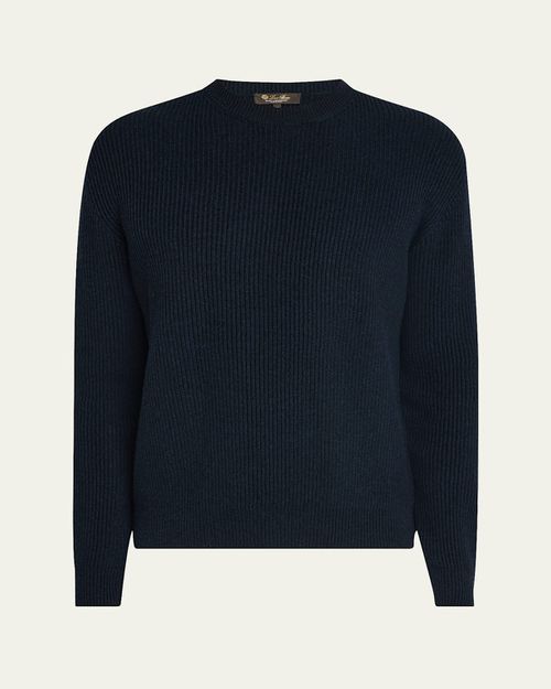 Men's Fobello Cashmere Rib Crewneck Sweater