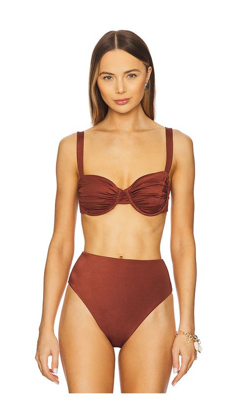 Cleobella Beckett Bikini Top in Burnt Orange. -  XS also in