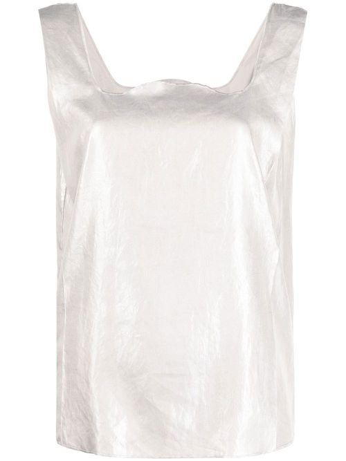 2010s square neck tank top - SILVER