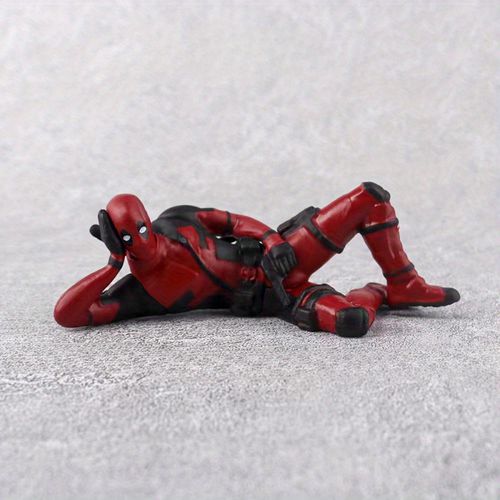 TEMU 1 Deadpool Pvc Action Figure - Superhero Collectible, Cool Lying Pose, Ideal For Car Dashboard & Home Decor, Indoor/outdoor Use