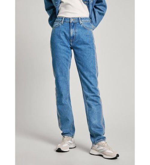Pepe Jeans for woman. PL204719 Straight Jeans Mw Craft blue (26/30), Casual, Denim, Organic Cotton, Sustainable