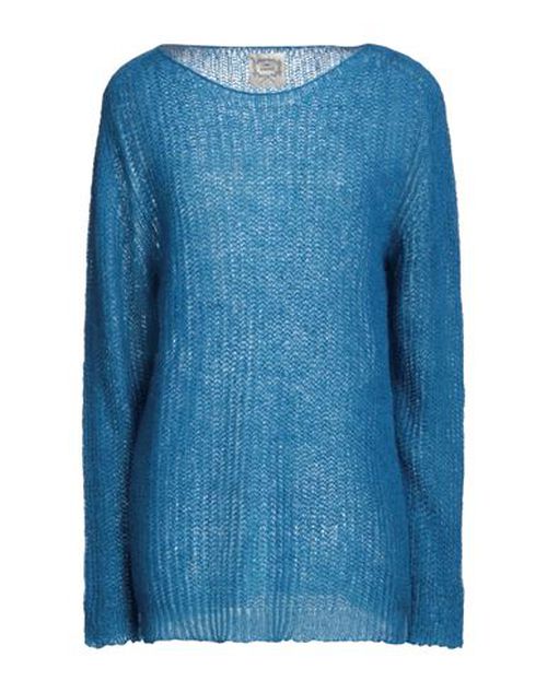 Pink Memories Woman Sweater Blue Size 10 Acrylic, Mohair wool, Polyamide, Wool