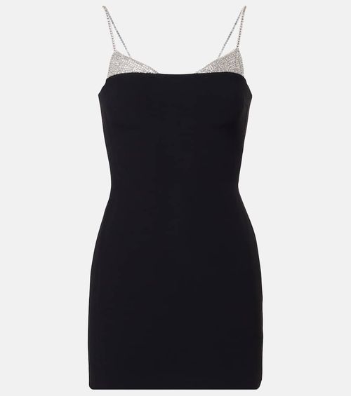 Embellished cady minidress