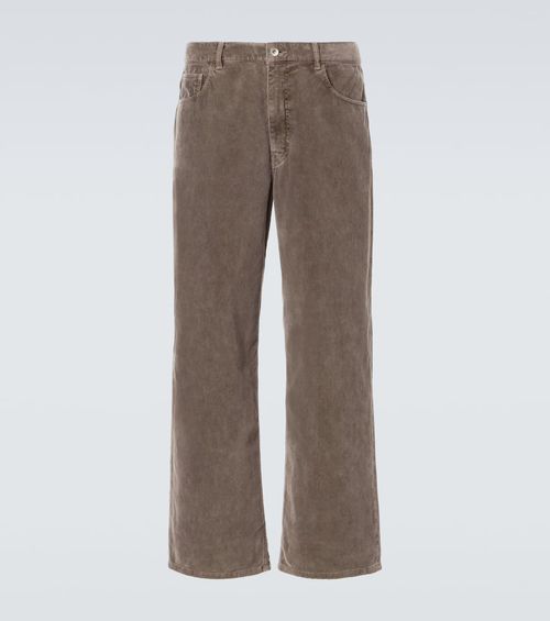 Cotton corduroy wide-leg pants