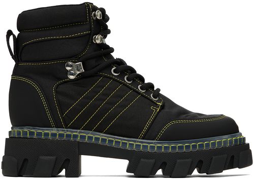 Black cleat hiking boots
