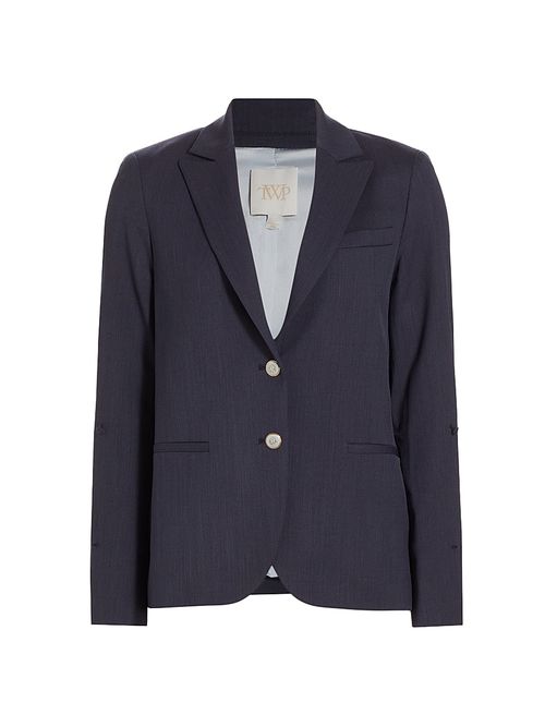 Women's Wool Boyfriend Blazer - Indigo
