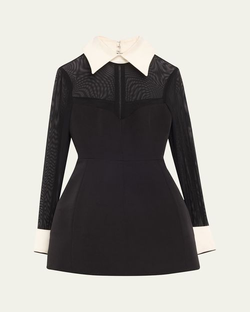 Bronx and Banco | Mademoiselle Beaded Feather-Trim Mini Dress | Realry