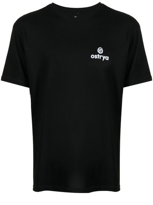 Logo-print round-neck T-shirt - Black
