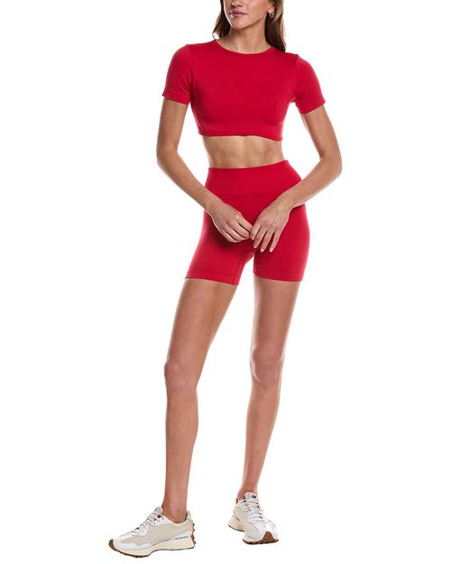 4In 2Pc Open-Back Crop Top & Short Set