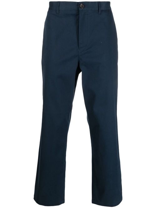Slim-fit cotton-blend chinos - Blue