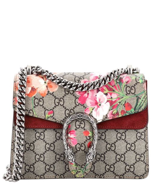 Dionysus Bag Blooms Print Gg Coated Canvas Mini (Authentic Pre-Loved)