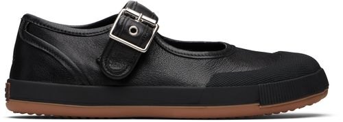 Black Animal Gym Bar Ballerina Flats