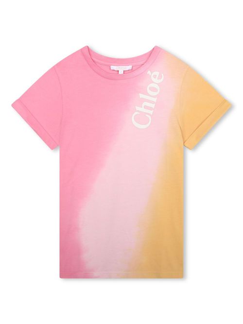 Tie-dye print ombré T-shirt - Pink