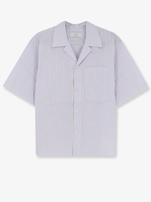 Striped Cotton Shirt — Blue