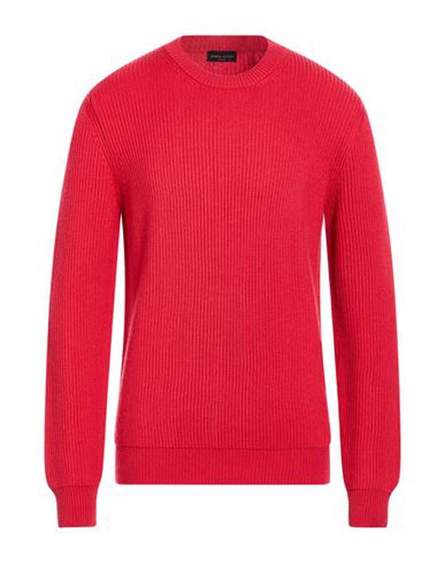 Man Sweater Tomato red Size 40 Merino Wool