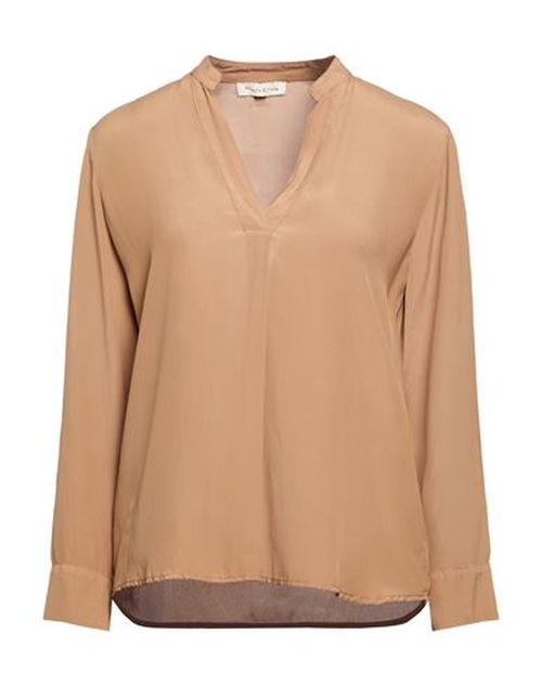 Woman Top Khaki Size 12 Viscose, Silk