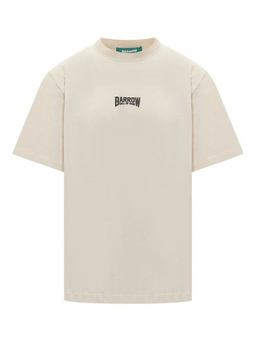 Beige Crewneck Graphic Print T-Shirt