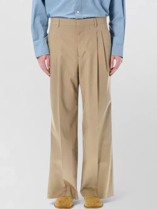 Ami Paris - front pleat tailored trousers belt loops pocket