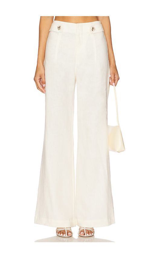 HEVRON Carlin Pant in Ivory. 10. Also