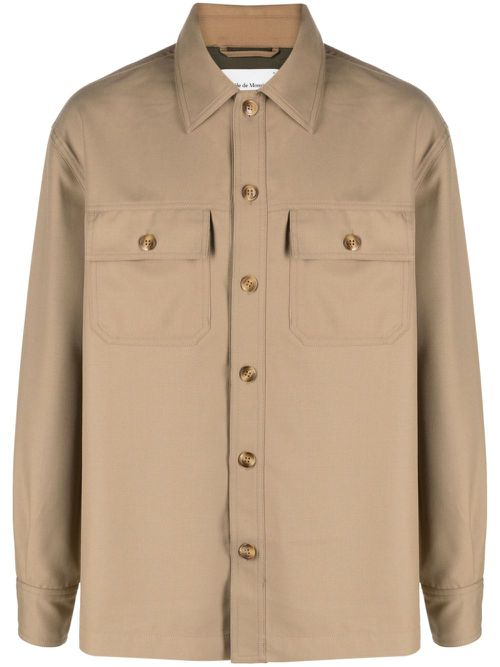 Long-sleeve flannel shirt - Neutrals