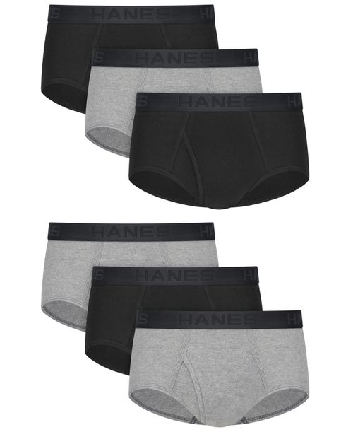Men's Ultimate Dyed Briefs, 6-Pack - Black/Gray