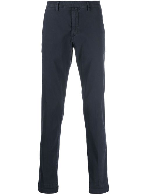 Slim-cut concealed-fastening chinos - Blue