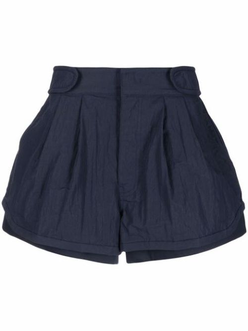 Double layer pleated shorts