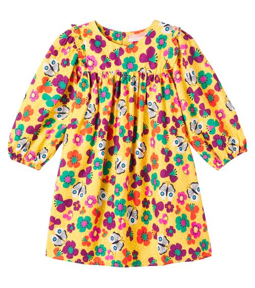 Fábula Printed ruffle-trimmed cotton dress