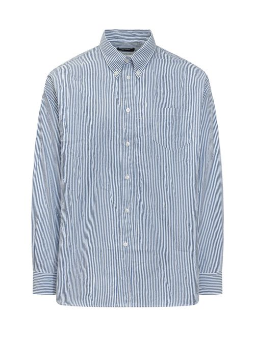 Light Blue Relaxed Stripes Shirt