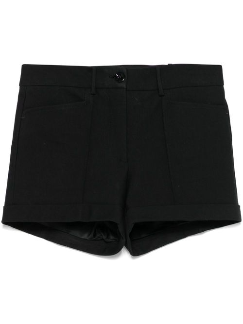 Raised-seam mini shorts - Black