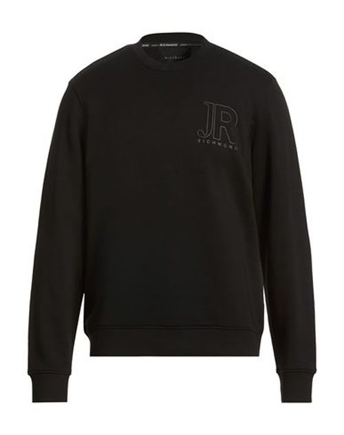 Man Sweatshirt Black Size M Cotton, Polyester
