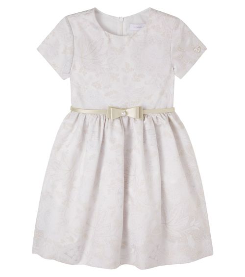 Bow-detail floral dress