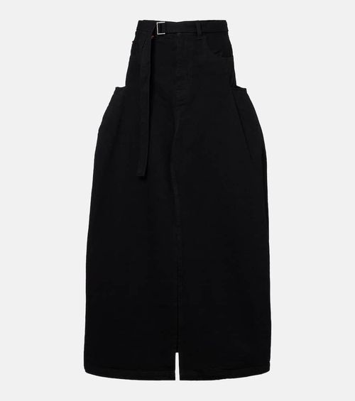 Denim maxi skirt