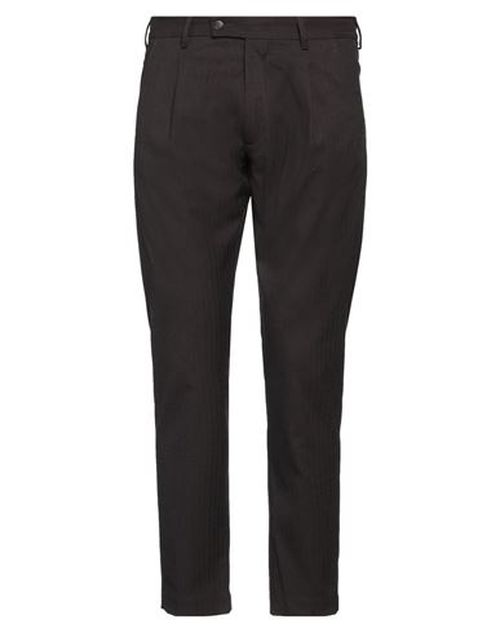 Luxe Fabrics Man Pants Dark brown Size 28 Polyester, Viscose, Wool, Elastane